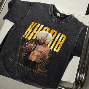 Khabib Nurmagomedov 2025 Tour T-Shirt Retro Oversized Tee Desing Combat Fan Men and Women