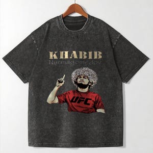 Khabib Nurmagomedov Champion 2025 Tour T-Shirt Retro Oversized Tee Desing Combat Fan Men and Women