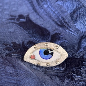 Cloisonné Enamel Ring, Georgian Artisan Jewellery, The Blue Eye