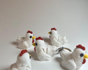 Flexi Chicken Keychain – 3D-Printed Flexible Fidget Toy