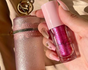 Hand made lip gloss + keychain holder bundle deal