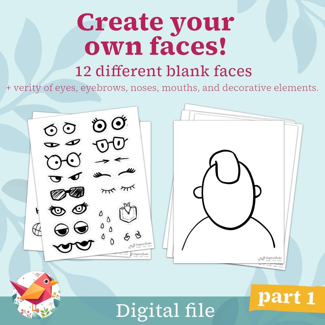 Toddlers Face Activity Sheet · Printable for Preschool Kindergarten ...