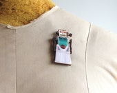 Chief Robotman 1960 39 s japanese wind-up robot pin