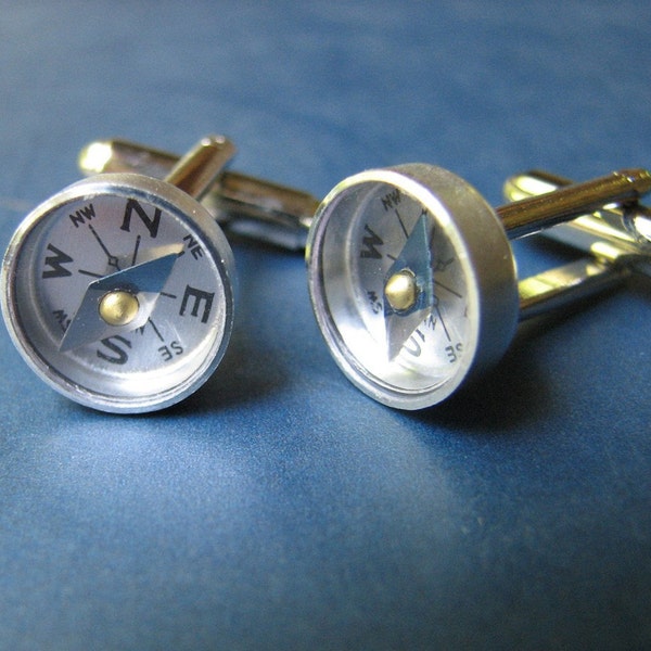 navigator compass cufflinks mens cuff links