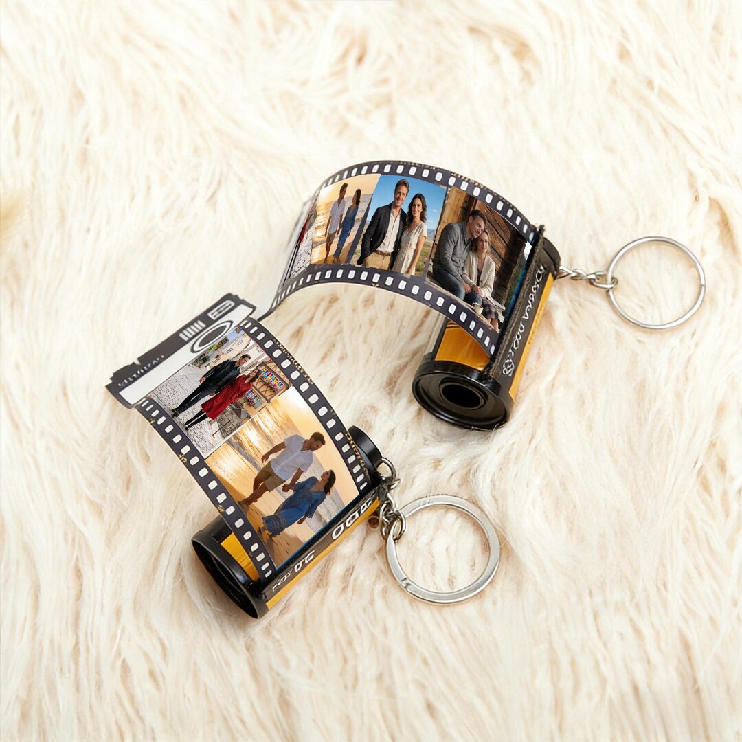 Personalized Photo Film Roll Keychain, Christmas, Memory Film Keychain ...