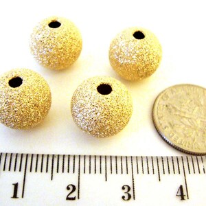 2mm 3mm 4mm 5mm 6mm 7mm 8mm 10mm 12mm 14k yellow gold filled stardust star dust seamless round bead spacer gs20 image 4