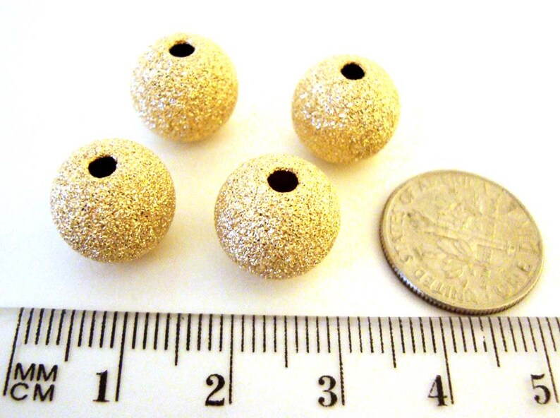 2mm 3mm 4mm 5mm 6mm 7mm 8mm 10mm 12mm 14k yellow gold filled stardust star dust seamless round bead spacer gs20 image 4