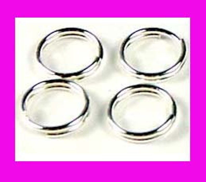 30pcs 6mm bright strong hard solid 925 Sterling SILVER Split Rings connector R36