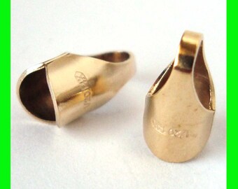 1.5mm 2mm 2.5mm 3mm 4mm 14k gold filled leather cord end cap crimp tube Round endcap GF21 - GF25