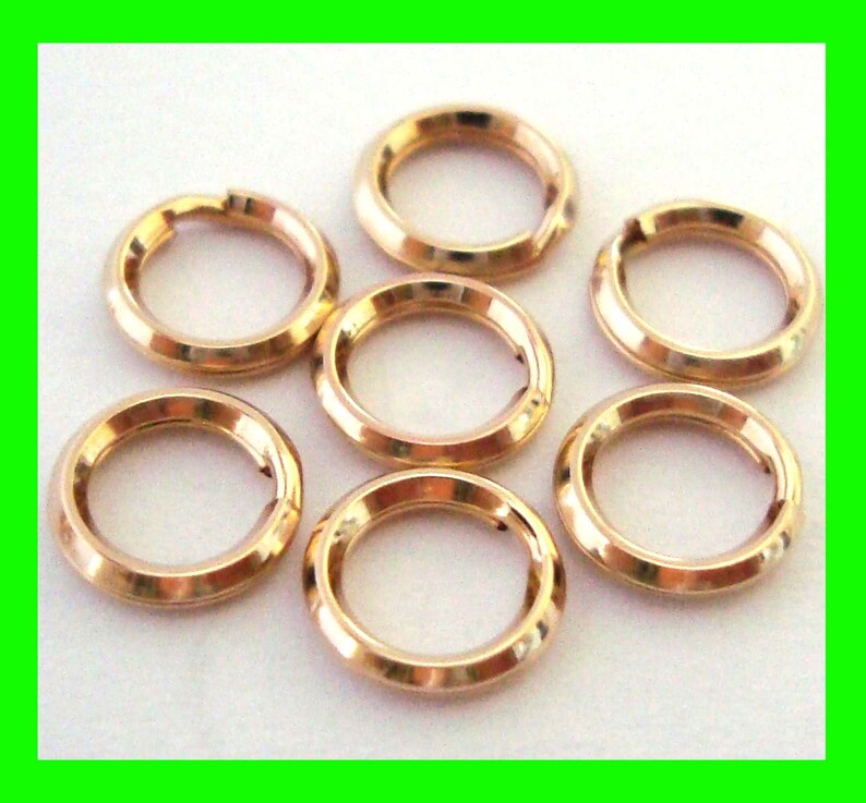 20pcs 6mm 14k gold filled split jump rings charm connector key Etsy
