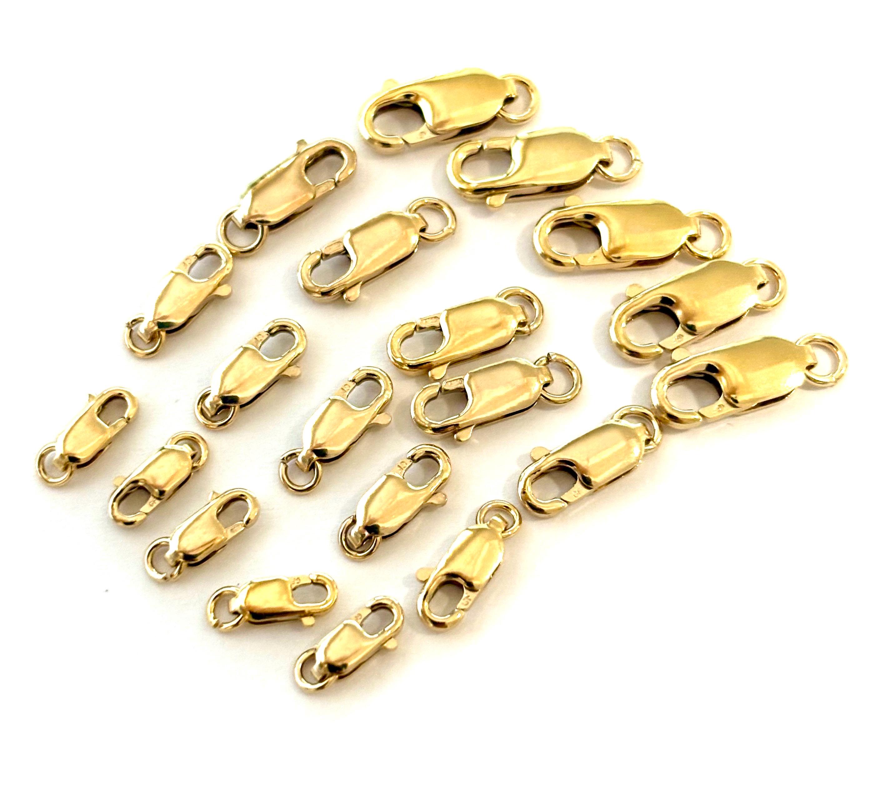 8mm 10mm 12mm 13.5mm 14k Yellow Gold Filled Lobster Claw Clasp