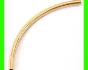 2mm x 20mm, 25mm, 30mm, 35mm, 40mm 14k Yellow Gold Filled curve arch liquid elbow tube GS220 -gs240