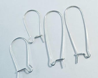 23mm 35mm interchangeable Sterling Silver Kidney Earring Wire Earwire ear wire e71