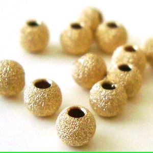 2 mm 3 mm 4 mm 5 mm 6 mm 7 mm 8 mm 10 mm 12 mm 14k イエローゴールドフィルド スターダスト スターダスト シームレス ラウンドビーズ スペーサー gs20
