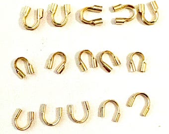 0.021" 0.030" 0.045" inches 14k yellow Gold Filled Wire Guardian Protector up to  24  21 18 gauge wire GF15 GF16 GF17