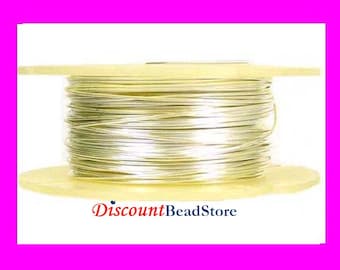 26, 28 gauge solid 925 sterling silver Wire round beading Half Hard  1 oz  in spool