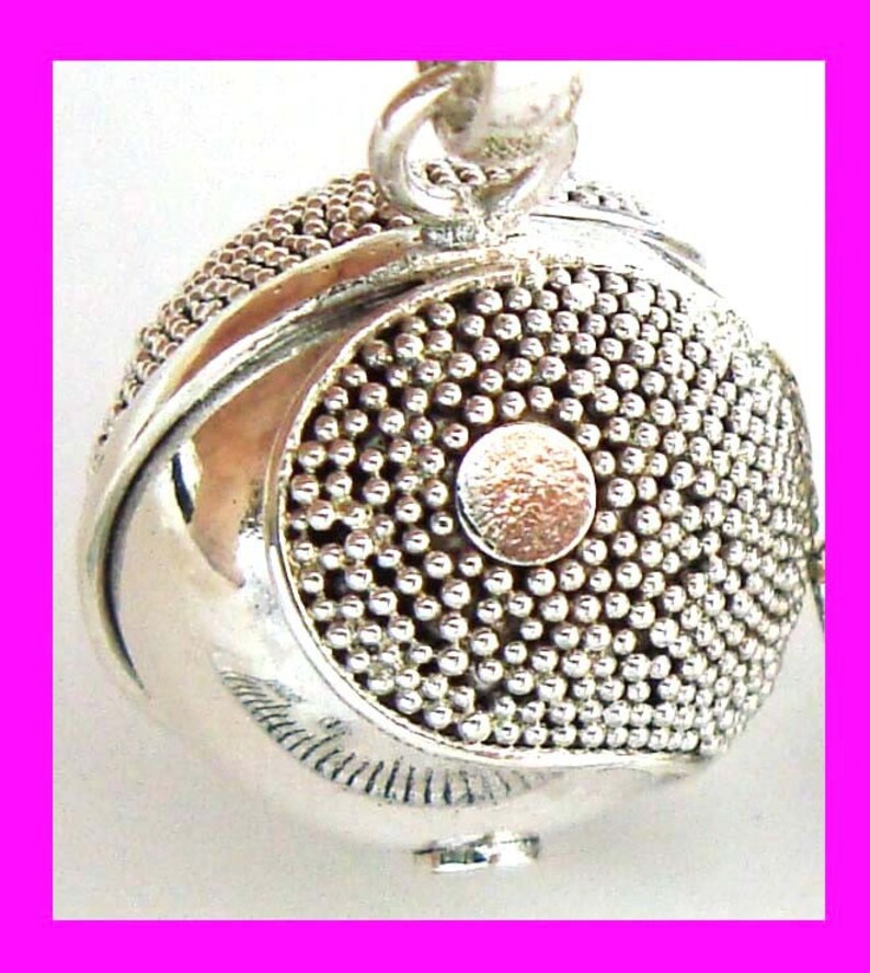 14mm Ying Yang Sterling Silver Harmony Ball Pendant Zen Pregnancy Bola Baby Charm Hm32