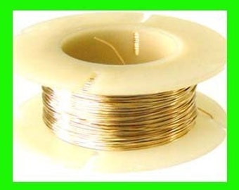 24 26 28 30 gauge 14k gold filled solid round wire .5 oz  Dead Soft, Half Hard beading stringing wrapping wire in spool