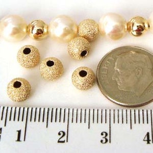 2mm 3mm 4mm 5mm 6mm 7mm 8mm 10mm 12mm 14k yellow gold filled stardust star dust seamless round bead spacer gs20 image 6