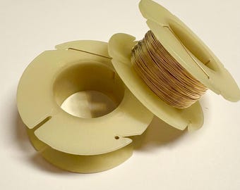 24 26 28 30 gauge 14k gold filled solid round wire .5 oz  Dead Soft, Half Hard beading stringing wrapping wire in spool