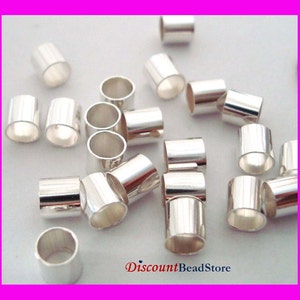 1mm 2mm 3mm 4mm Sterling Silver crimp bead cut tube spacer F34 F35 F40 F39