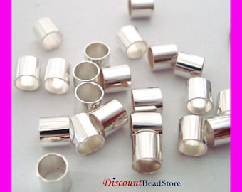 1 mm 2 mm 3 mm 4 mm Espaciador de tubo cortado con cuentas de engarce de plata esterlina F34 F35 F40 F39