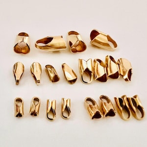 1.5mm 2mm 2.5mm 3mm 4mm 14k gold filled leather cord end cap crimp tube Round endcap GF21 - GF25