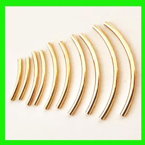 2mm x 20mm, 25mm, 30mm, 35mm, 40mm 14k Yellow Gold Filled curve arch liquid elbow tube GS220 -gs240