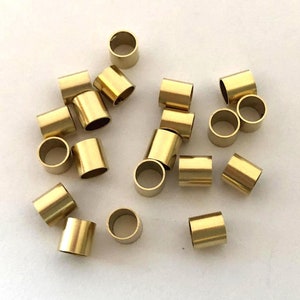 Espaçador de tubo cortado com contas de crimpagem preenchidas em ouro amarelo 14k de 1 mm x 1,1 mm, 2 mm x 2 mm, 3 mm x 3 mm, 4 mm x 4 mm GS43 GS44 GF01 GF02