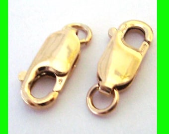 8mm 10mm 12mm 13.5mm 14k yellow gold filled lobster claw clasp connector closure gt04