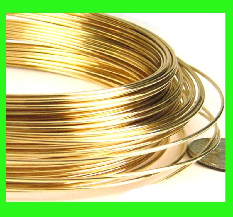 20 gauge Dead soft 14k yellow Gold Filled Round beading wrapping wire 2 feet