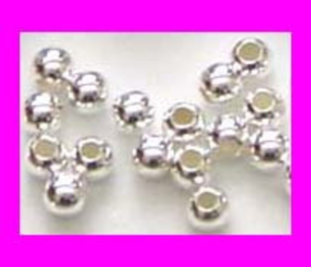 Round Sterling Silver Small Spacer Beads - AmberGemstones