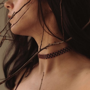 Choker &quot;Code of Embroidery&quot;, handmade