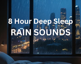 8 Hour Rain Sounds on Window MP3 – Deep Sleep, Anxiety Relief, White Noise, No Ads, Perfect for Babies, Focus, Meditation & Relaxation