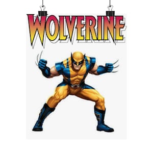 Wolverine Matte Vertical Posters - Superhero Wall Art, Comic Decor, Collector&#39;s Item, Gift for Fans, Home Office Decoration