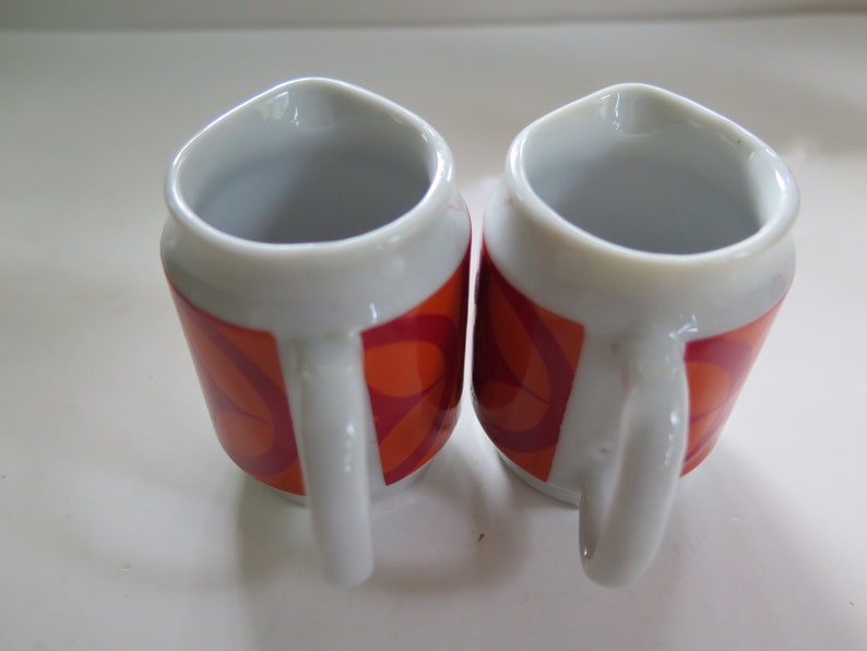 Vintage Lot of 2 Holt Howard 1960s Mod Design Orange & Red image 4