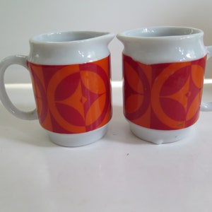 Vintage Lot of 2 Holt Howard 1960s Mod Design Orange & Red image 6