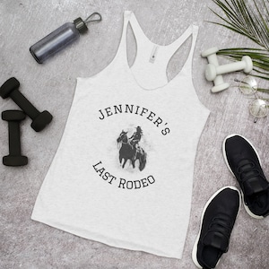 Personalized Cowboy Bachelorette Tank - Racer Back Design