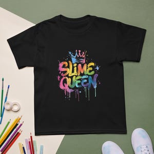 Colorful Slime Queen Tee for Kids - Playful Shirt for Children