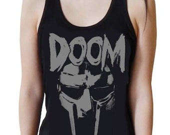 MF DOOM woman's racerback tank top.