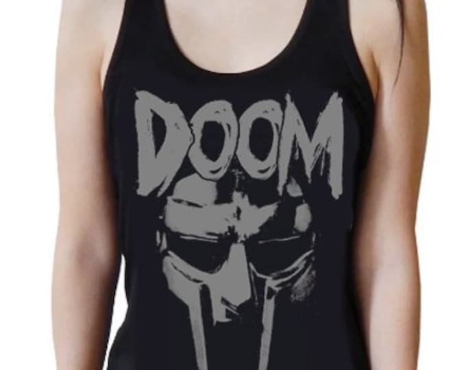 MF DOOM woman's racerback tank top.