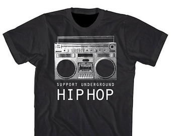 Support Underground Hip Hop Boombox shirt by Graphic Villain