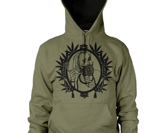 Zig Zag Marijuana Man Hoodie by Graphic Villain