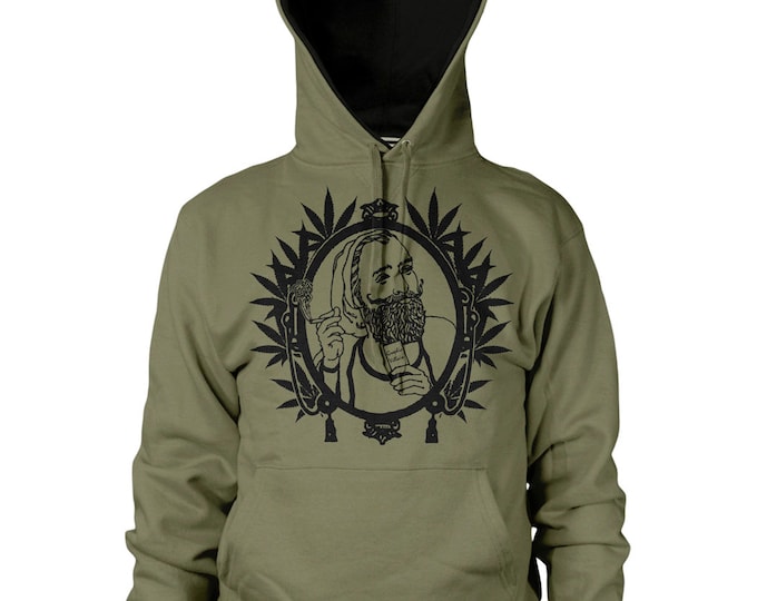 Zig Zag Marijuana Man Hoodie by Graphic Villain