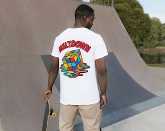 Meltdown Rubik's Cube T-shirt | T-shirt met smeltende puzzelprint