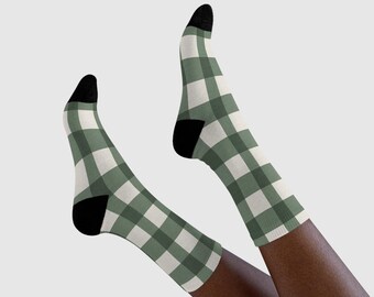 Geruite sublimatie sokken | Comfortabel schoeisel, cadeau voor hem/haar, casual mode, dagelijkse kleding, huis & cadeau