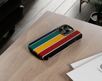 Telefoonhoesje met retro verticale strepen | Stevig beschermhoesje