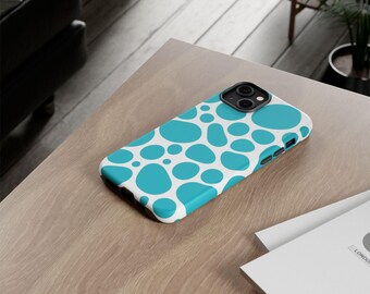 Stevige hoes met turquoise kiezelpatroon | Beschermhoes voor je telefoon