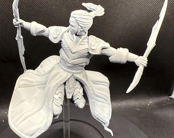 3d elf warrior figurine miniature fantasy role playing rpg resin print 3d print figurine painting grimdark figurine