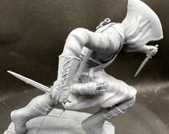 Figura humana de ladrón, miniatura 3D, juego de rol de fantasía, RPG, impresión en resina, impresión 3D, pintura de figuras, figura Grimdark